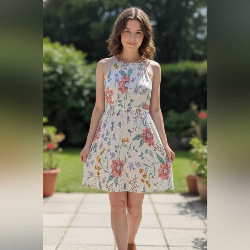 Old Navy Multicolor Floral Maxi Dress